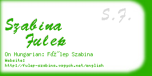 szabina fulep business card